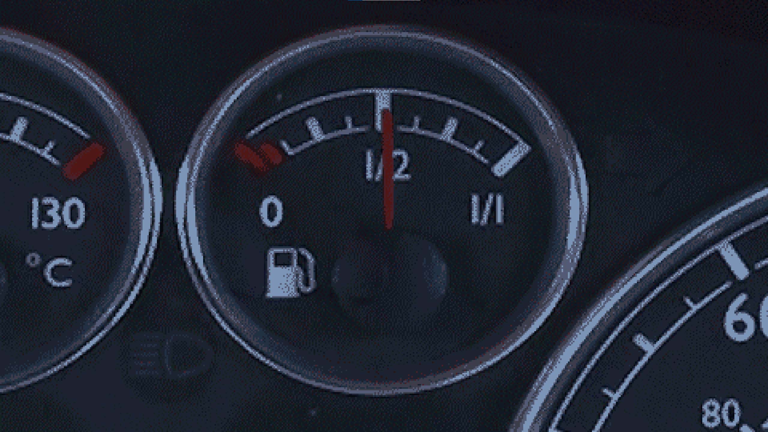 gameplay screenshot - closeup of gas readout