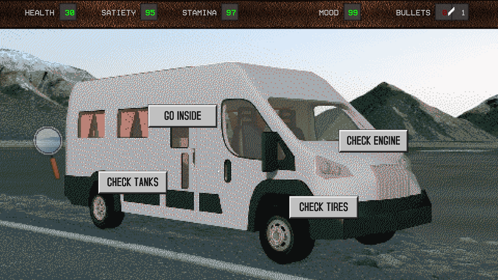 gameplay screenshot - Outside of RV